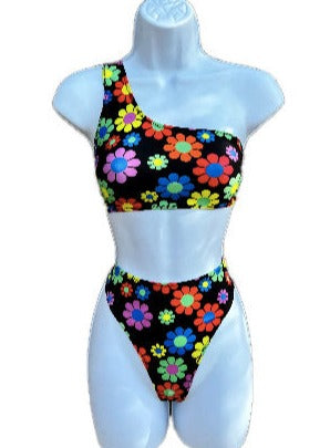 Electric Daisy One Shoulder Set