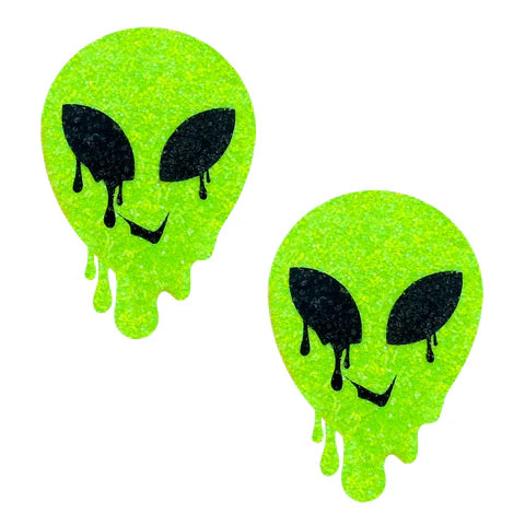 Green Glitter Alien Pasties